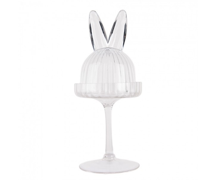 Cloche Rabbit ? 12x29 Cm Transparent Glass - ? 12*29 cm Clayre & Eef