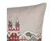Béžový povlak na polštář s domky Amsterdam Christmas - 45*45 cm