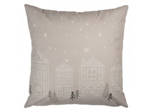 Béžový povlak na polštář Amsterdam Christmas - 45*45 cm
