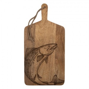 Dřevěné servírovací prkénko s rybou Wood Fish - 25*2*50 cm