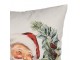 Bílý povlak na polštář Santa s jelínkem ve věnečku - 45*45 cm Clayre & Eef