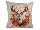 Béžový povlak na polštář jelen s listy Deer - 45*45 cm