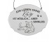 Text Sign 18x15 Cm White Metal Cat - 18*1*15 cm Clayre & Eef