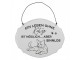 Text Sign 18x15 Cm White Metal Cat - 18*1*15 cm Clayre & Eef