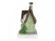 Dekorace malinký svítící zelený domek Manon LED - 5*5*7 cm Clayre & Eef