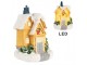 Dekorace malinký svítící žlutý domek Manon LED - 6*5*9 cm Clayre & Eef