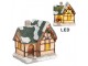 Dekorace malinký svítící béžový domek Manon LED - 6*5*6 cm Clayre & Eef