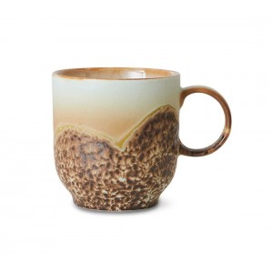Béžovo-hnědý hrnek Coffee 70s Shell - 10*7*8cm / 250 ml 