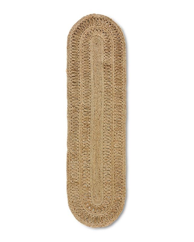 Přírodní jutový oválný koberec / běhoun Soleil - 80*300 cm