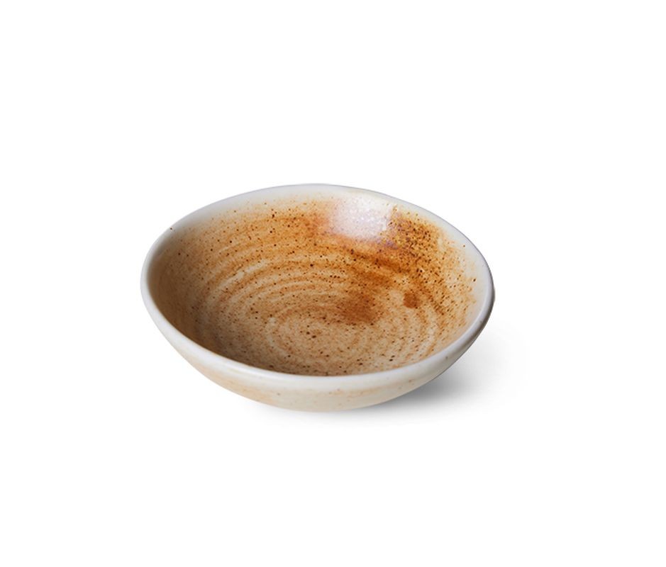 Rustikálně béžová porcelánová mistička Chef - Ø 9*3 cm / 50 ml 