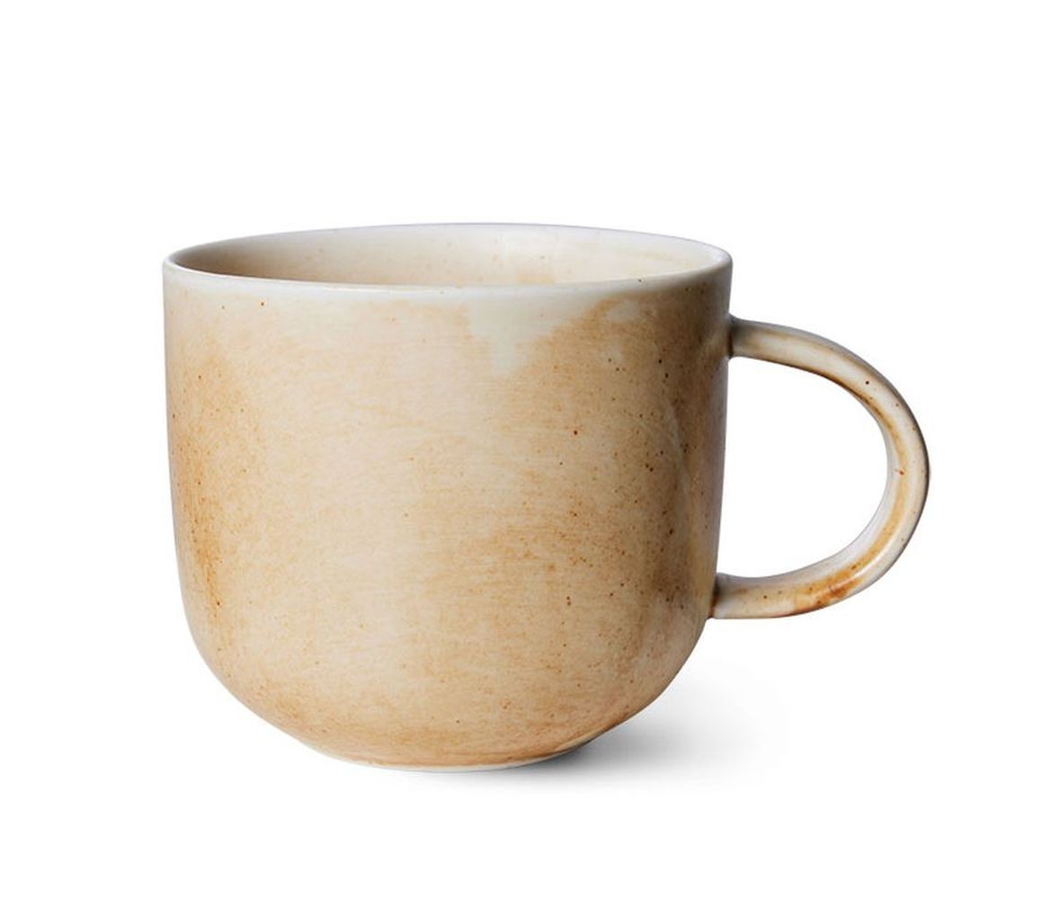 Rustikálně béžový porcelánový hrnek Chef - 12*9*8 cm / 320 ml 