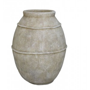 Béžová antik dekorační terakotová váza Lourdes - Ø 52*72 cm