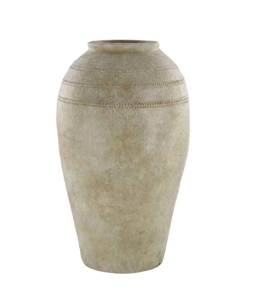 Béžová antik dekorační terakotová váza Lourdes - Ø 30*50 cm 65098200