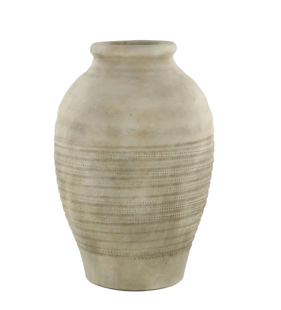 Béžová antik dekorační terakotová váza Lourdes - Ø 29*44 cm 65098000