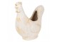 Béžový antik květináč kohoutek Chicken Brocante - 36*18*35 cm