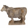 Šedý antik dekorační květináč kráva Cow Brocante - 36*15*28 cm