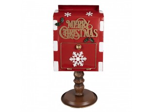 Christmas Decoration Mailbox 27x22x51 Cm Red Metal - 27*22*51 cm