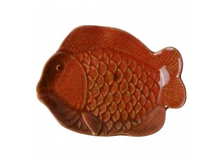 Dekorační keramický talířek ve tvaru rybky Retro Uniq - 16*11*3 cm