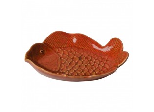 Dekorační keramický talířek ve tvaru rybky Retro Uniq - 16*11*3 cm