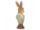 Dekorace busta králičí žena v zeleném obleku Rabbi bust - 6*5*18 cm Clayre & Eef