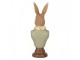 Dekorace busta králičí žena v zeleném obleku Rabbi bust - 6*5*18 cm Clayre & Eef