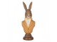 Dekorace busta králík ve žlutém obleku Rabbi bust - 7*5*19 cm Clayre & Eef