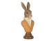 Dekorace busta králík ve žlutém obleku Rabbi bust - 7*5*19 cm Clayre & Eef