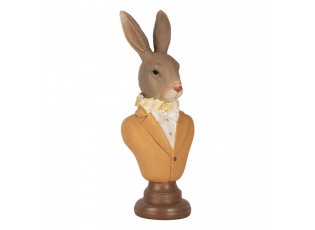 Dekorace busta králík ve žlutém obleku Rabbi bust - 7*5*19 cm