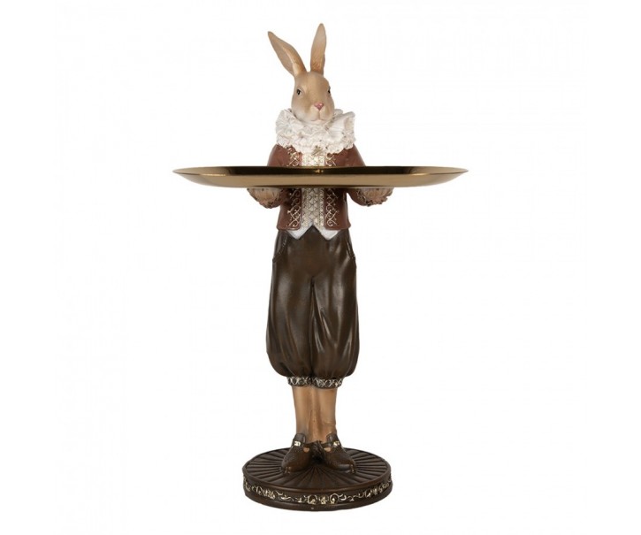 Decorative Figurine Rabbit 18x17x31 Cm Beige Brown Plastic - 18*17*31 cm Clayre & Eef