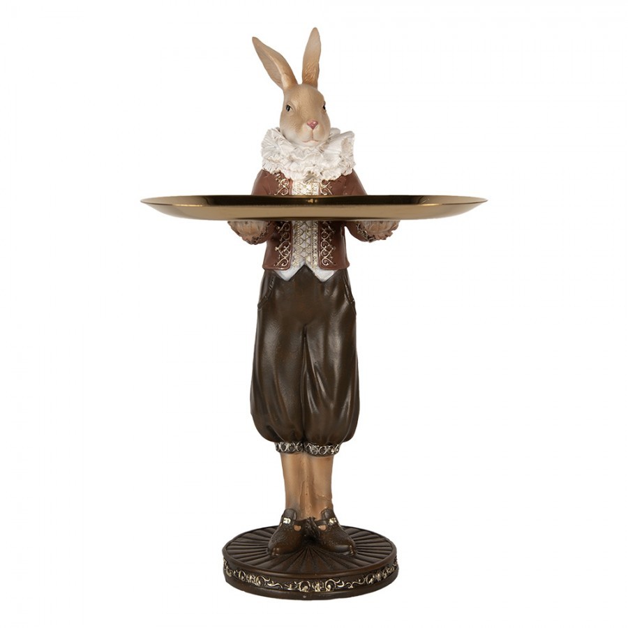 Decorative Figurine Rabbit 18x17x31 Cm Beige Brown Plastic - 18*17*31 cm