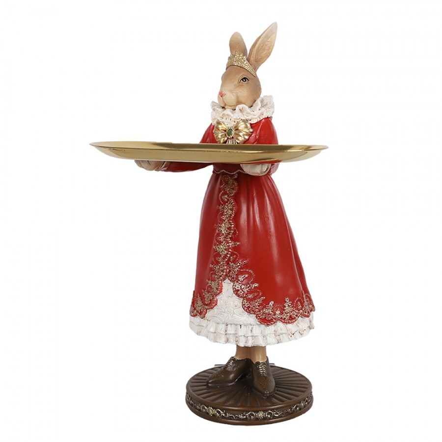 Decorative Figurine Rabbit 18x17x31 Cm Beige Plastic - 18*17*31 cm