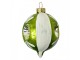 Christmas Bauble ? 5x7 Cm Green White Glass - ? 5*7 cm Clayre & Eef