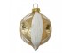 Christmas Bauble ? 5x7 Cm Grey White Glass - ? 5*7 cm Clayre & Eef