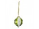 Christmas Bauble ? 5x7 Cm Green White Glass - ? 5*7 cm Clayre & Eef