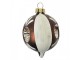 Christmas Bauble ? 5x7 Cm Brown White Glass - ? 5*7 cm Clayre & Eef