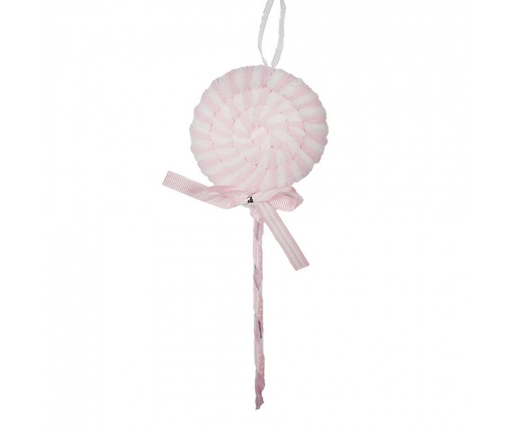 Christmas Ornament Lollipop 25 Cm Pink Plastic - 9*2*25 cm Clayre & Eef