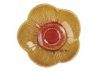 Dekorační keramický talířek ve tvaru květu Retro Uniq - Ø 14*3 cm