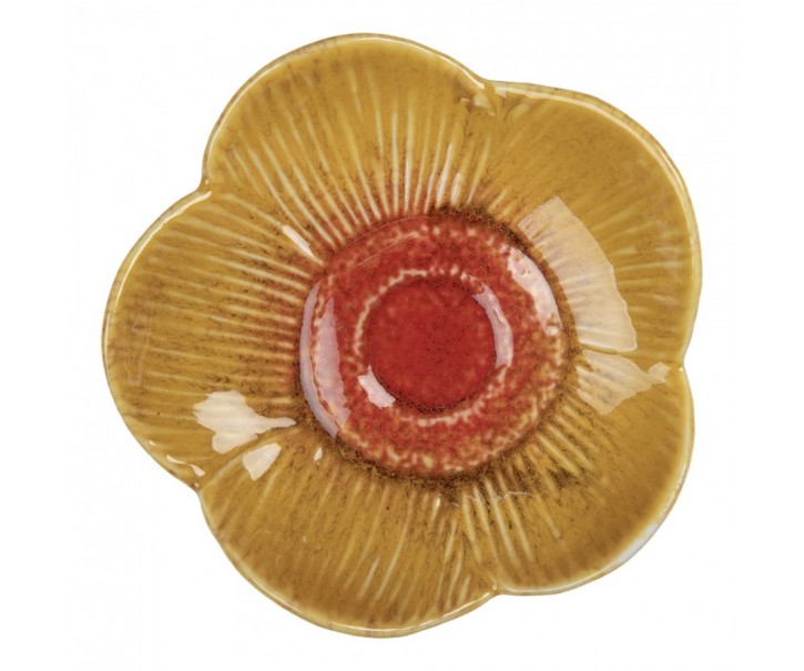 Dekorační keramický talířek ve tvaru květu Retro Uniq - Ø 14*3 cm