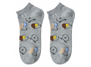 Funny Socks One Size Grey Polyester Dogs - 36-41