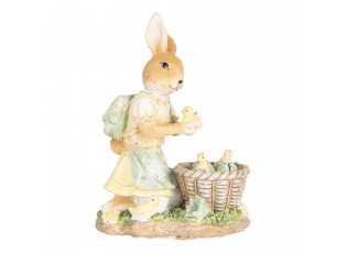 Decorative Figurine Rabbit 10x6x13 Cm Beige Plastic - 10*6*13 cm