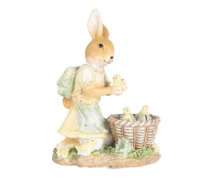 Decorative Figurine Rabbit 10x6x13 Cm Beige Plastic - 10*6*13 cm Clayre & Eef