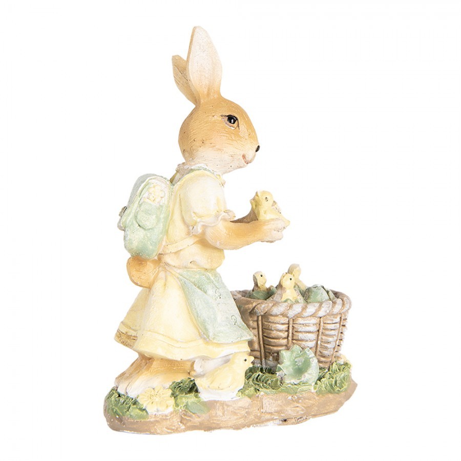 Decorative Figurine Rabbit 10x6x13 Cm Beige Plastic - 10*6*13 cm