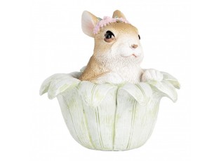 Decorative Figurine Rabbit 12x12x12 Cm Beige Plastic - 12*12*12 cm