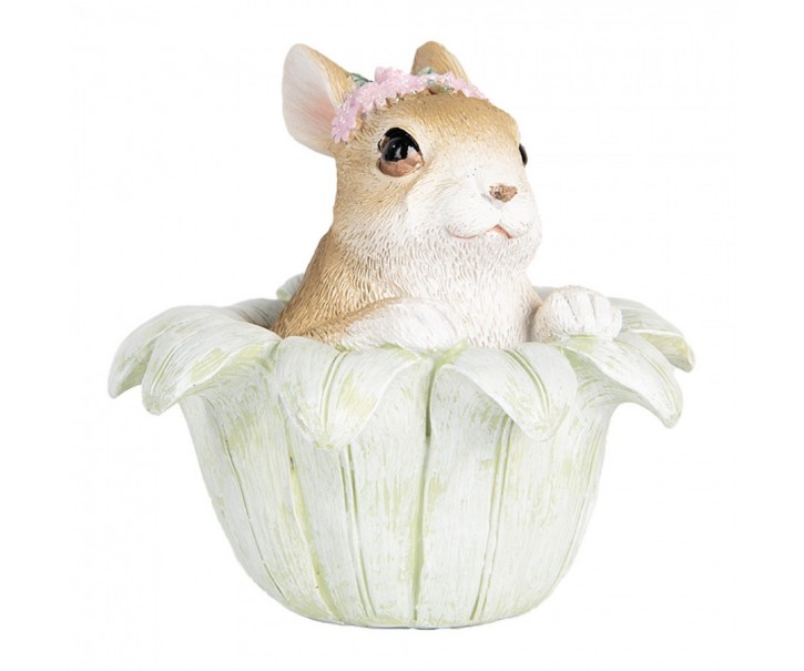 Decorative Figurine Rabbit 12x12x12 Cm Beige Plastic - 12*12*12 cm Clayre & Eef