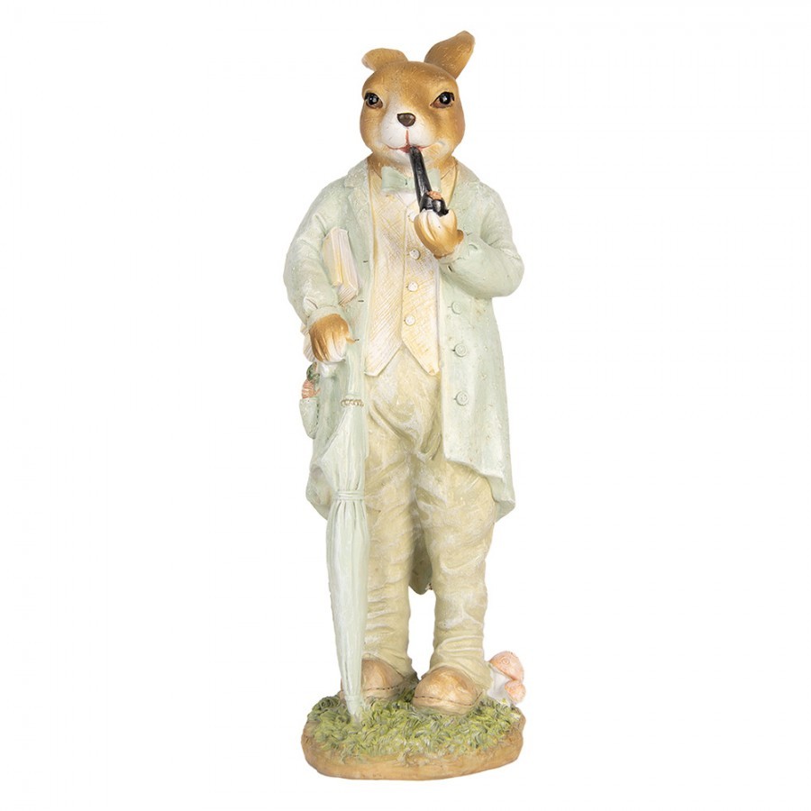 Decorative Figurine Rabbit 33 Cm Beige Plastic - 15*12*33 cm
