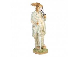Decorative Figurine Rabbit 33 Cm Beige Plastic - 15*12*33 cm
