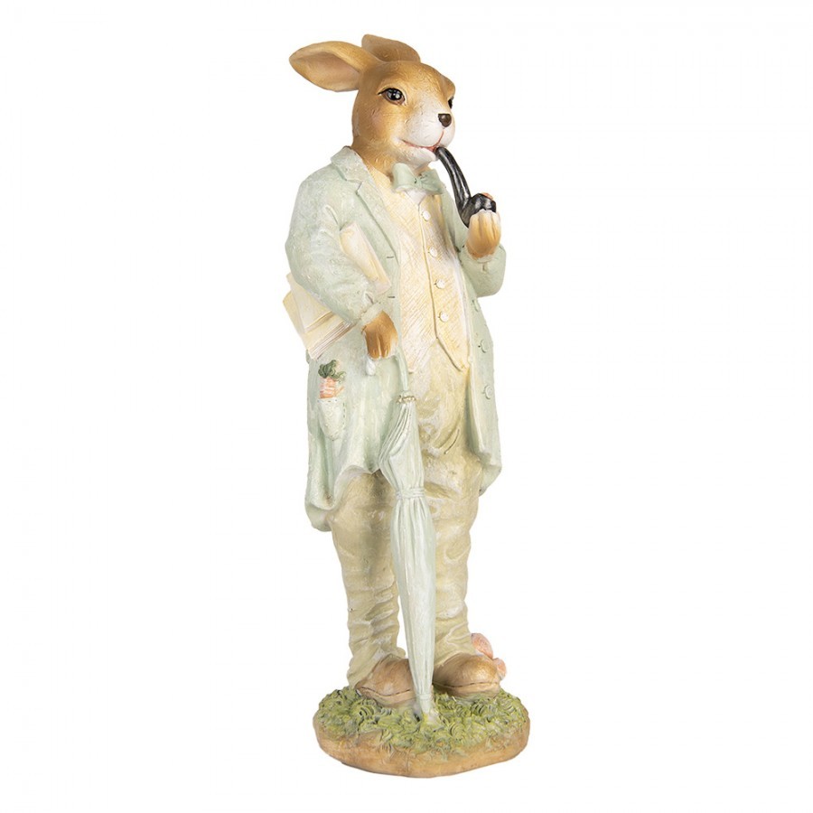 Decorative Figurine Rabbit 33 Cm Beige Plastic - 15*12*33 cm