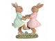 Decorative Figurine Rabbits 8x3x8 Cm Beige Plastic - 8*3*8 cm Clayre & Eef