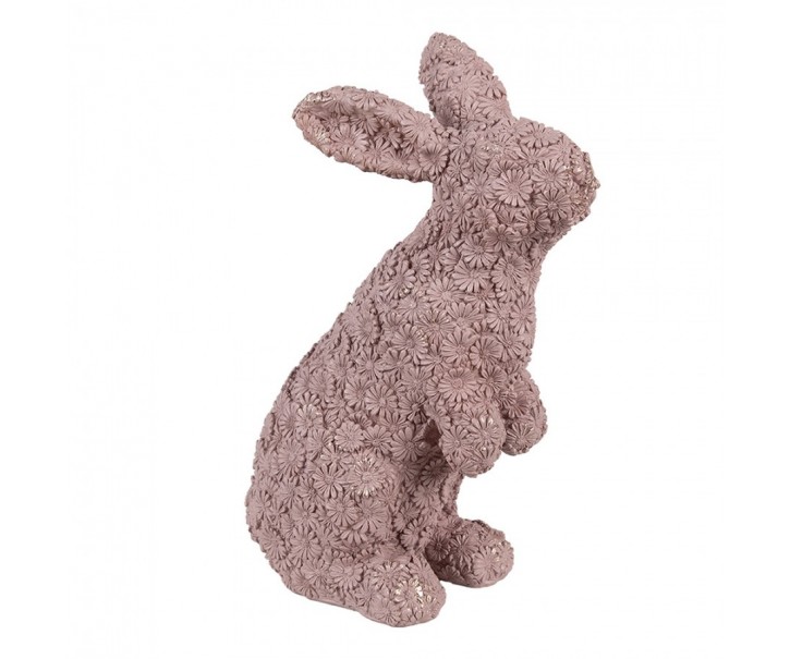 Decorative Figurine Rabbit 19x11x26 Cm Pink Plastic - 19*11*26 cm Clayre & Eef