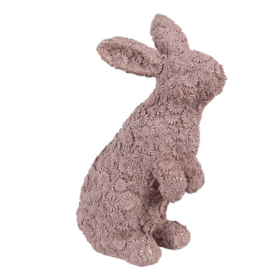 Decorative Figurine Rabbit 19x11x26 Cm Pink Plastic - 19*11*26 cm